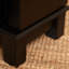 Armoire à bijoux rectangulaire noire en bois massif