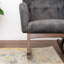 Chaise berçante en bois massif avec tissu résistant aux taches