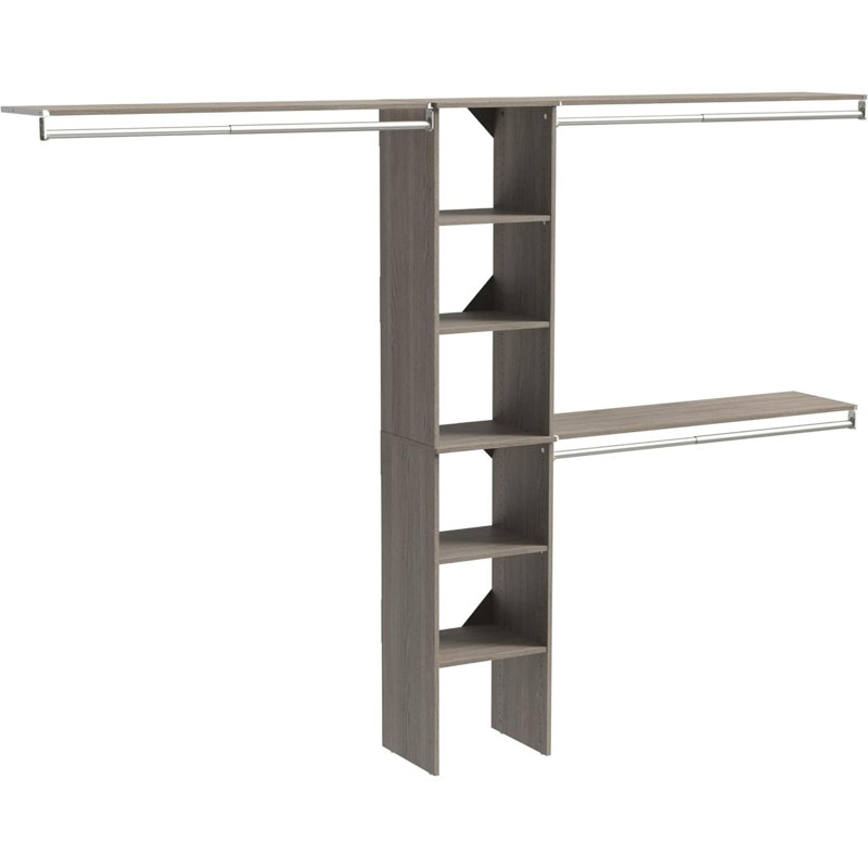 Wall Mounted Closet System, Graphite Gray