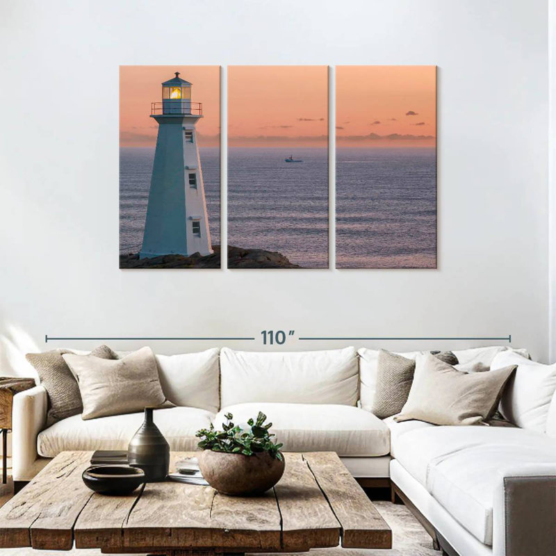 Bateau Aletra et phare de Cape Spear, H 48 po x l 74 po