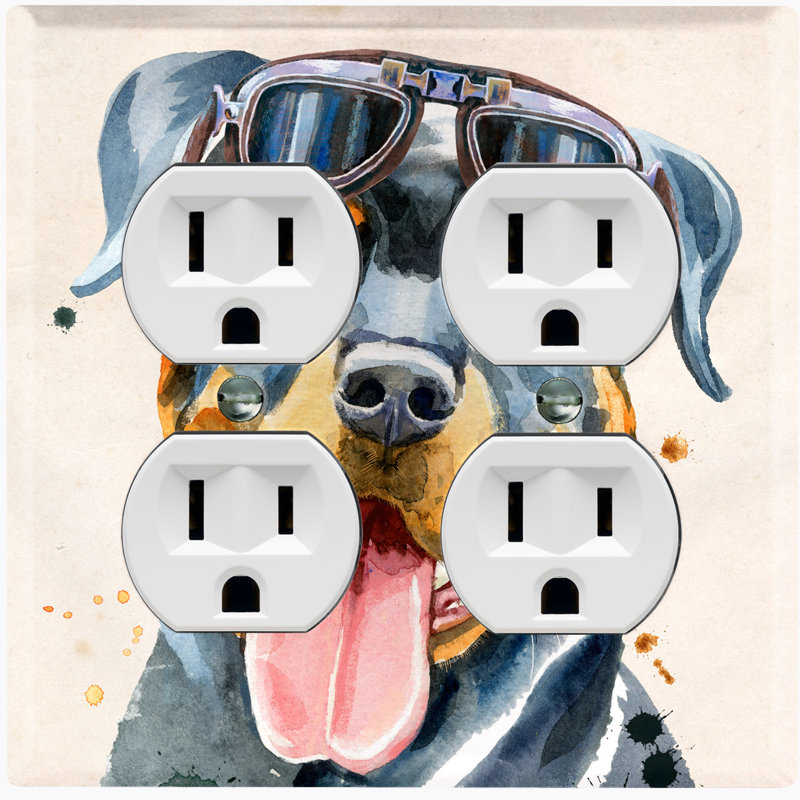 Patterned 2 - Gang Toggle Light Switch Standard Wall Plate