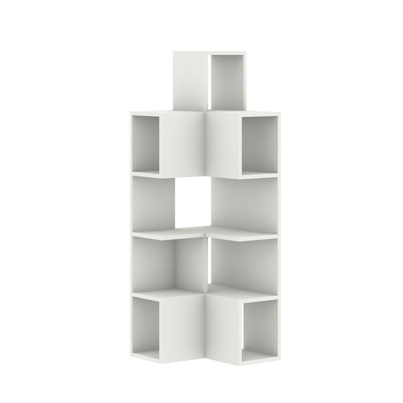 Tablette de coin 8 pièces Abdihafid, Blanc