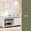 Shoe Bench With Storage And Cushion, Distressed Shutter Storage Bench With Retro Charm For Living Room-2095355939