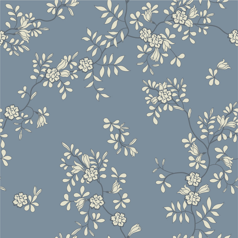 Panneau de papier peint floral à peler et coller, L 2,08 pi x L 18,75 pi