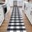 Homeline Non-Slip Rubberback Checkered Buffalo Plaid Indoor Runner Rug, Grayscale-752479708