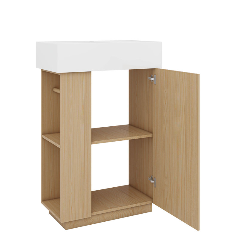 21.6" Stylish Bathroom Vanity Featuring Ceramic Sink