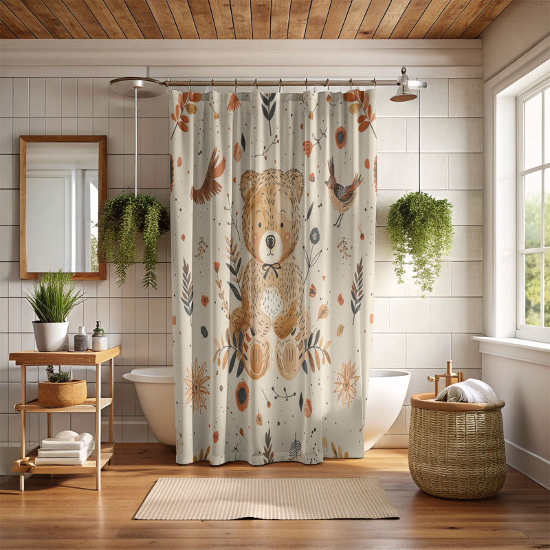 Snug Bear - Premium Shower Curtain 56, 74"H x 71"W