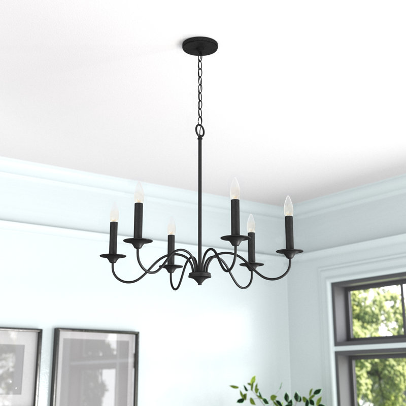 Burnam Dimmable Classic / Traditional Chandelier, 26" H x 26" W x 26" D, 6