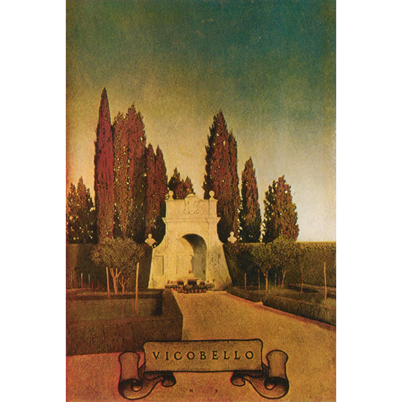 Toile tendue Vicobello, Siena par Maxfield Parrish, H 48 po x l 33 po