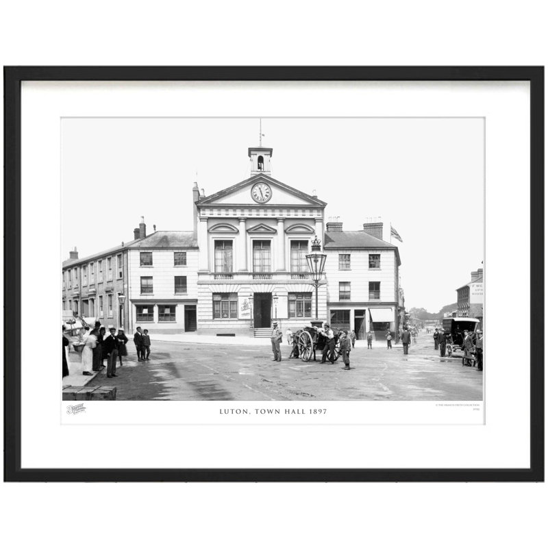 Luton, Town Hall 1897 - Single Picture Frame Print, 28cm H X 36cm W x 2cm D