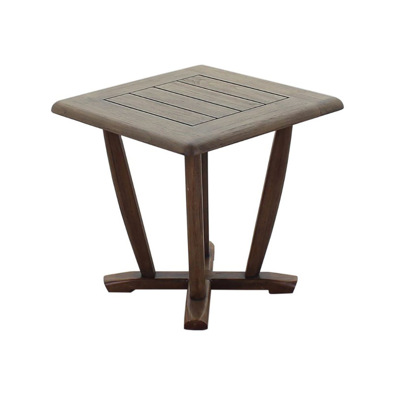 Shivers Square Teak Outdoor Side Table , 21.85'' in. W 21.85'' in. D