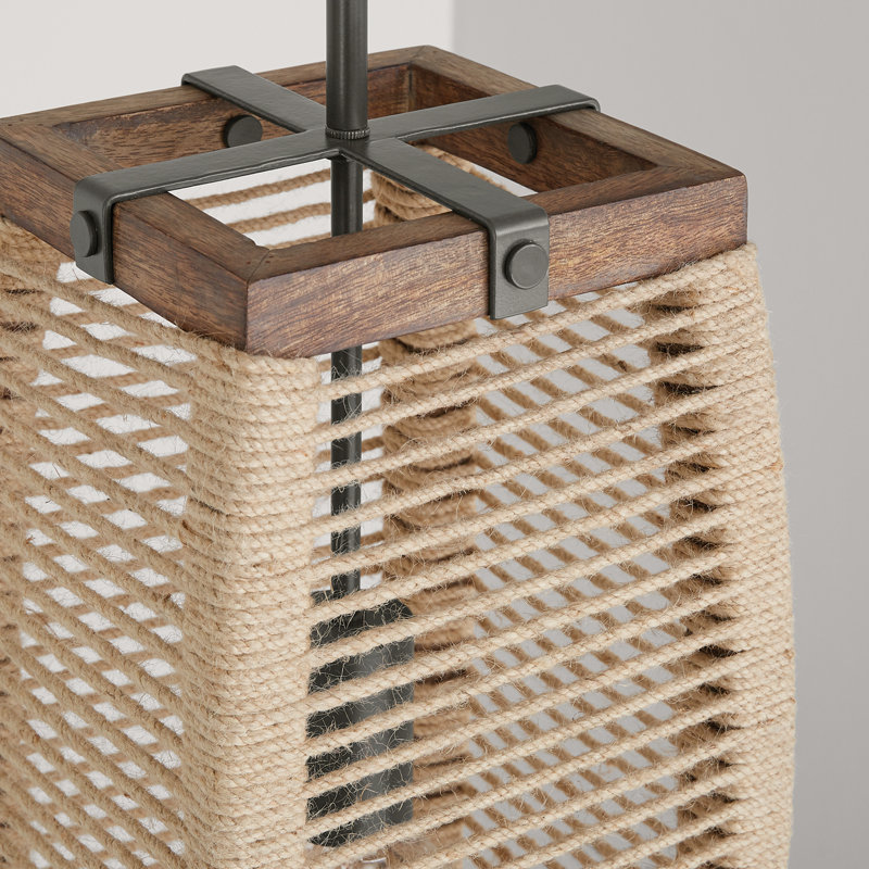 Dubai 1 - Light Gray Iron Silk Single Pendant