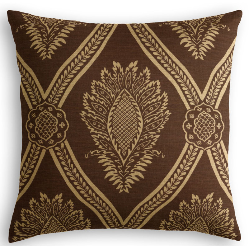 Period Piece Square Pillow Cover & Insert, 16" x 16", Brown