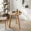 Table d'appoint ronde, table d'appoint en bois massif avec base stable à 3 pieds pour les petits espaces de salon-131198870