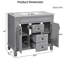 Meuble-lavabo moderne de 36 po avec lavabo en céramique, 2 portes à fermeture douce et 2 tiroirs, pieds romains, capacité de 300 lb, finition texturée, robinet central de 4 po prêt pour le robinet-1553909733