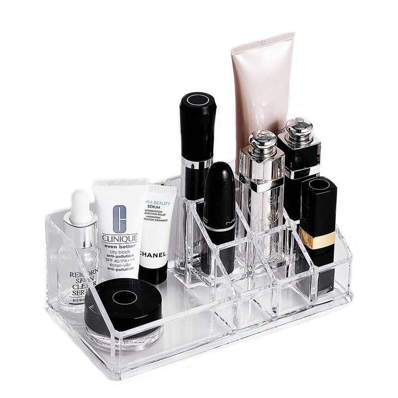 Organisateur de cosmétiques rouge à lèvres et brosse