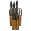 Anolon Cutlery Japanese Carbon Steel 8 Piece Knife Block Set with Built-In Sharpener