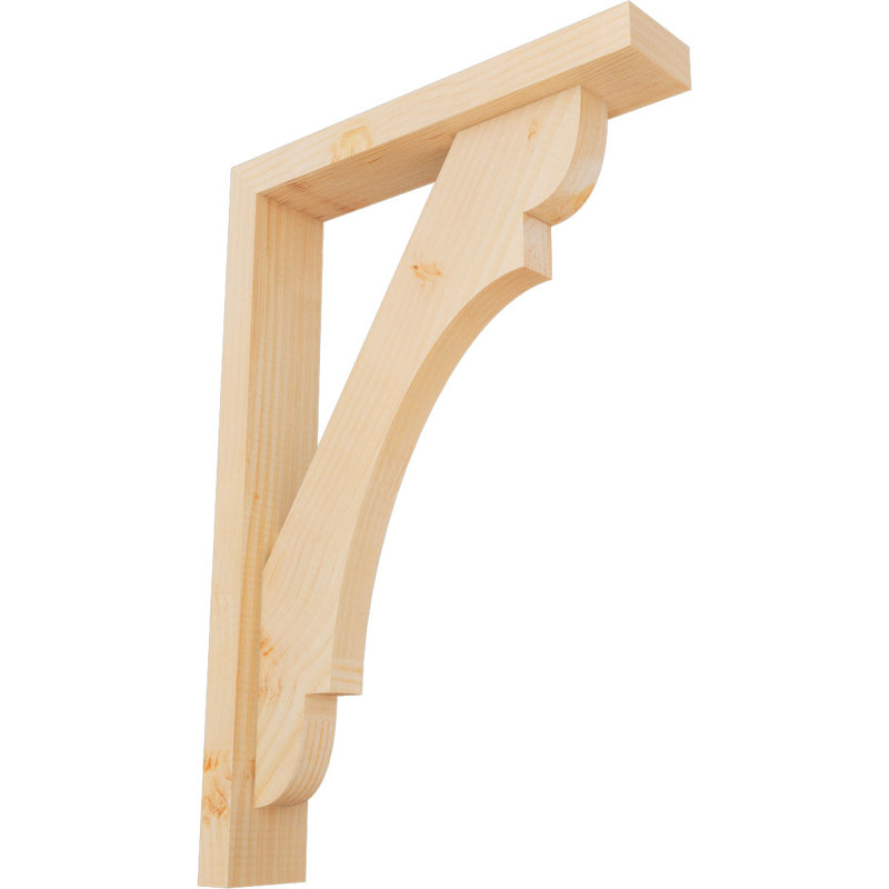 Olympic Block Offset Brace Bracket, 26 x 18, 3 1/2"W Douglas Fir (Smooth)