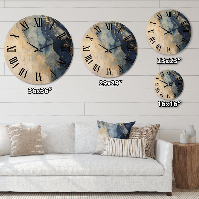 Horloge murale en bois massif Norrisa, Moyenne