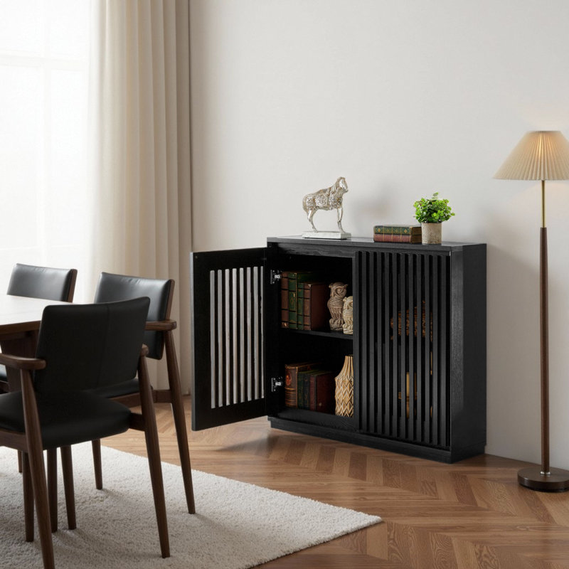 Buffet Alden Mid-Century, H 32,5 po x l 39 po x P 9,25 po, Noir 2