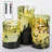 Halloween Flickering Candles With Spider Web, Ghost, Castle Decals, Green Glass Battery Operated Flameless LED Candles With Remote, Real Wax Candles Set Of 3 For Horror Spooky Decorations