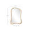 Miroir mural 35,6 "avec finition asymétrique en travertin