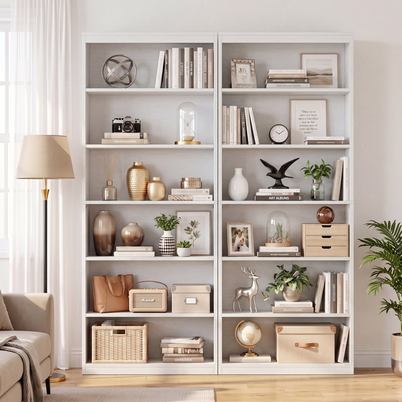 Bibliothèque standard H 70,9 "à 6 niveaux, White