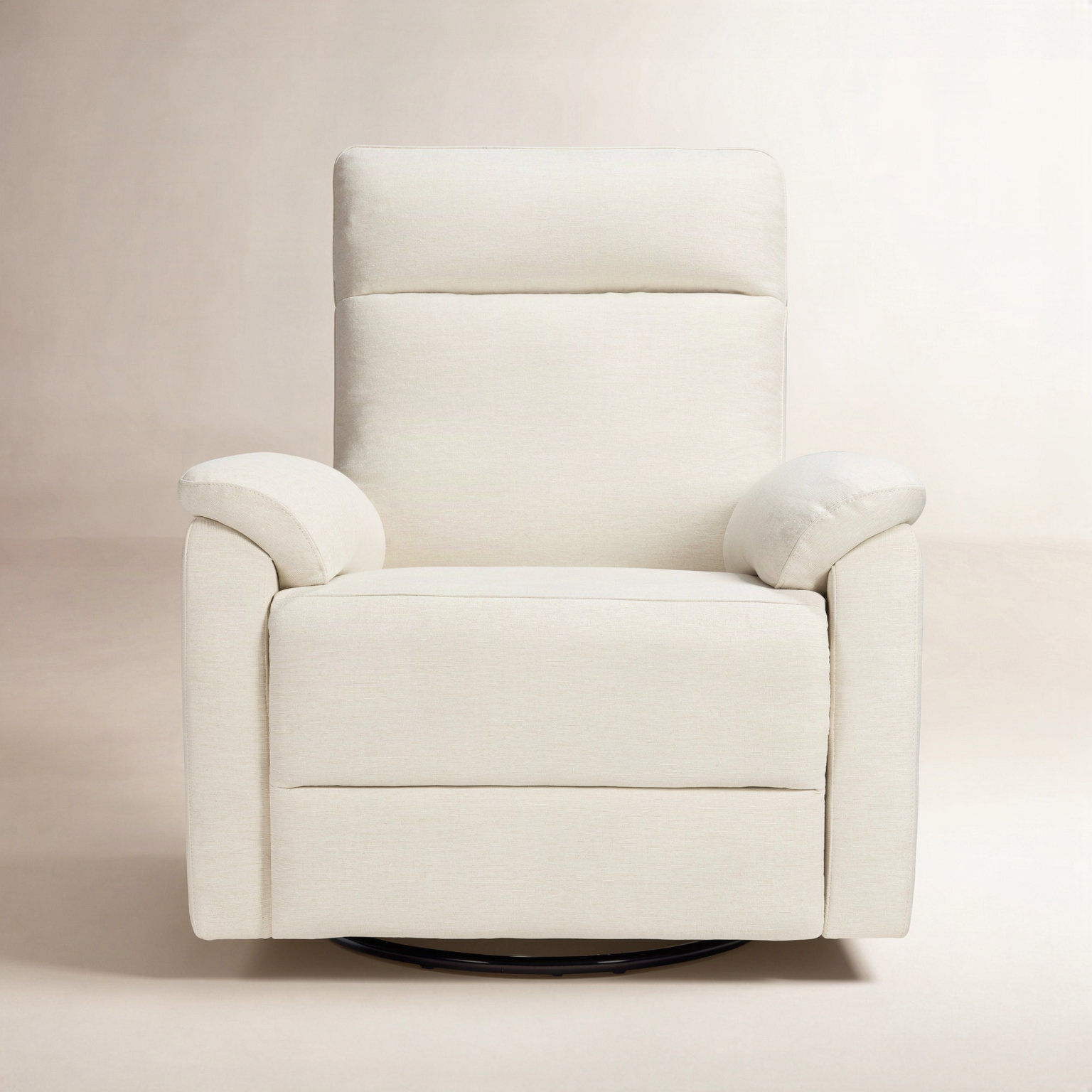 Suzy Swivel Glider, Vanilla Polyester Blend