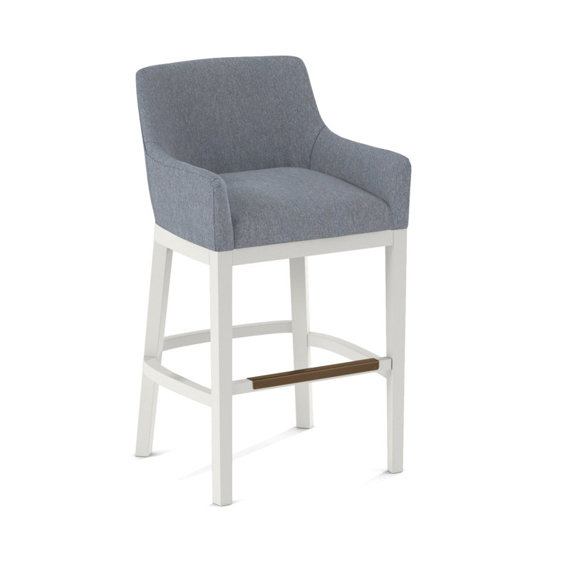 Upholstered Stool, White, 61614-35