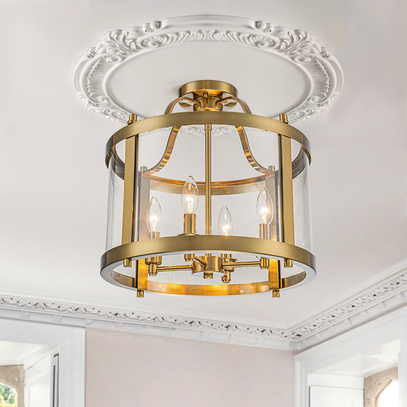 Glass Semi Flush Mount