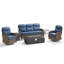 Ensemble de conversation pour canapé d'extérieur toutes saisons avec table de foyer divisée et chaises pivotantes-1964024124-2052503276