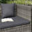 Garden Bed Grey PE Rattan 78.7 x 23.6 in Adjustable Armrests Outdoor Daybed-193299716-193299719