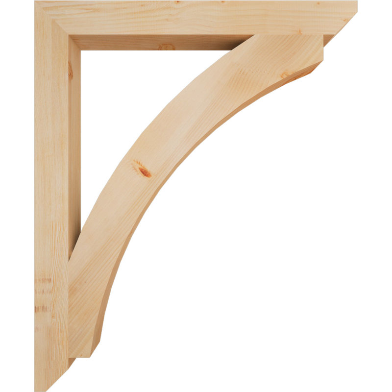 Wood Bracket/Corbel, Douglas Fir, 46"H x 3.5"W x 38"D