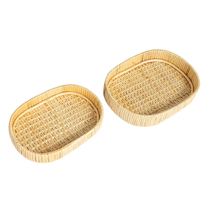 Willow Nestable Oval Trays With Raised Edges