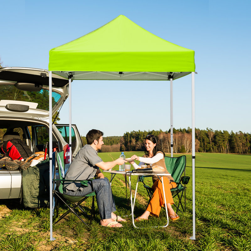 5 Ft. W x 5 Ft. D Outdoor Pop Up Steel Canopy Portable Tent, White