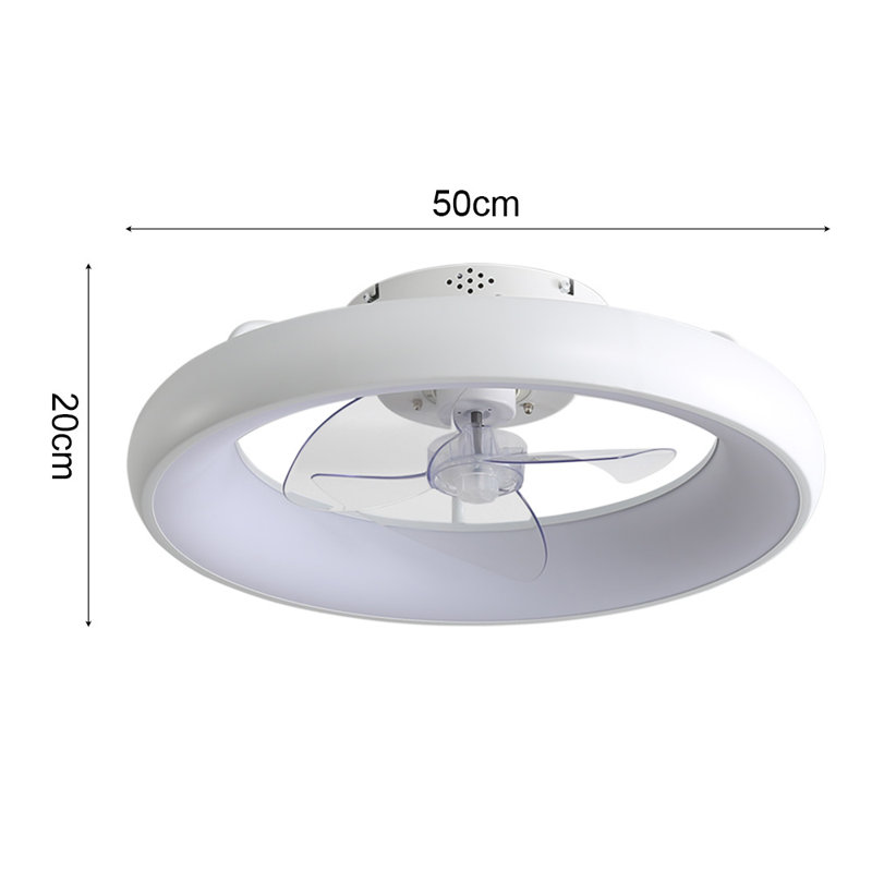 Calirae Ceiling Fan with LED Lights, White