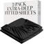 Ensemble de draps-housse en lin lavande Southshore Fine Vilens Springs en microfibre à double brossage 110 g / m² avec poche extra-profonde de 21 pouces et coins élastiques, 2 draps-housse, simple TG-134472420-134472421