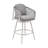 Giancola Outdoor Patio Swivel Bar or Counter Stool in Aluminum with Rope and Cushions-610796975