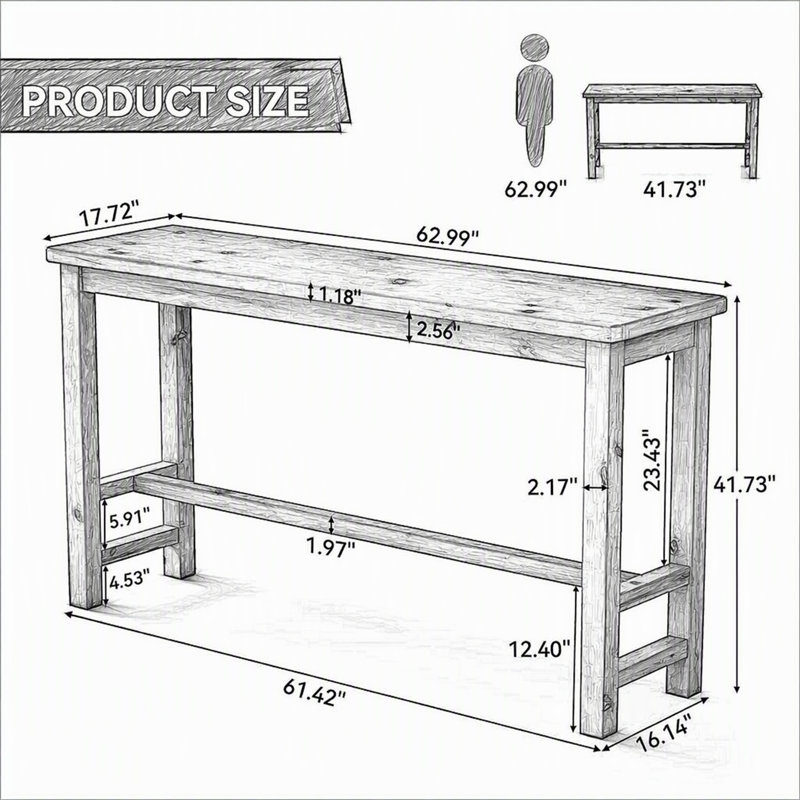 Fir Solid Wood Bar Cabinet
