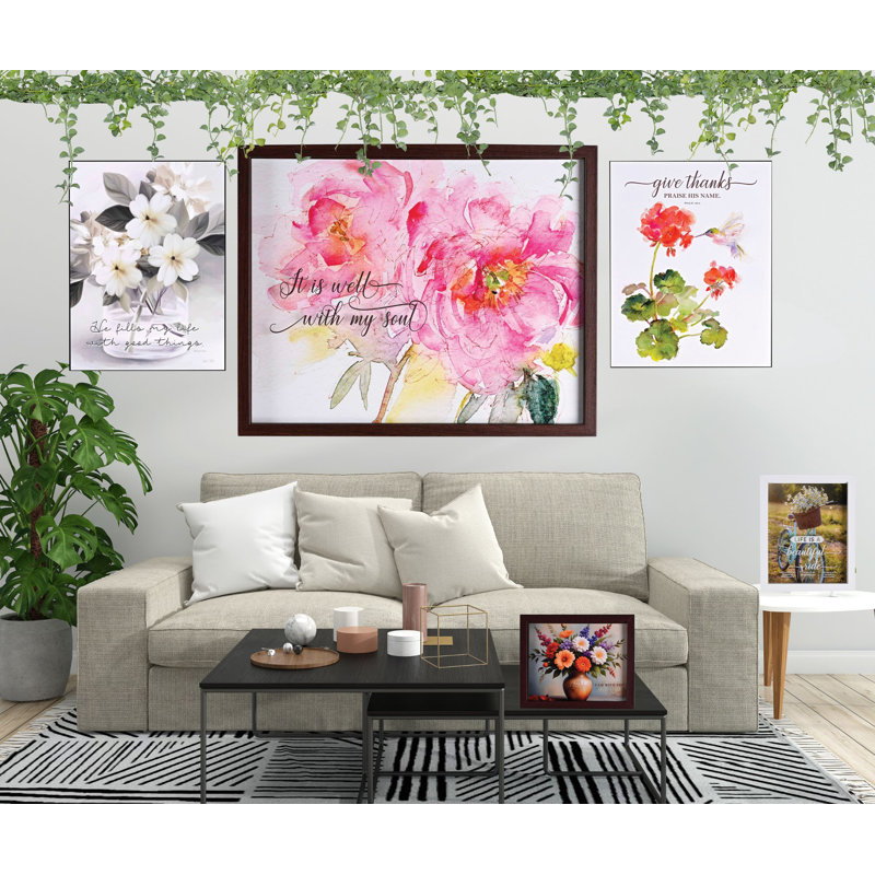 Art floral encadré avec vous