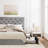 Storage Platform Bed with 4 Drawers and Adjustable Diamond Pattern Linen Headboard-393136116-384487603