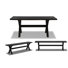 Cascais Dining Set With Trestle Base