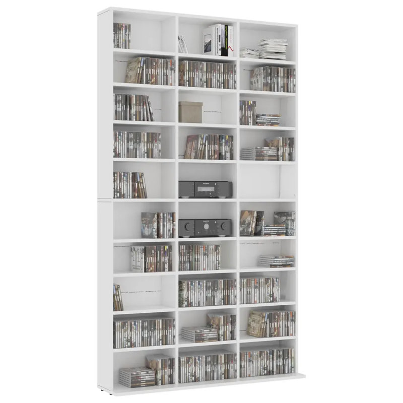 Cleanthes Bookcase, 177.5cm H x 102cm W x 16cm D, White
