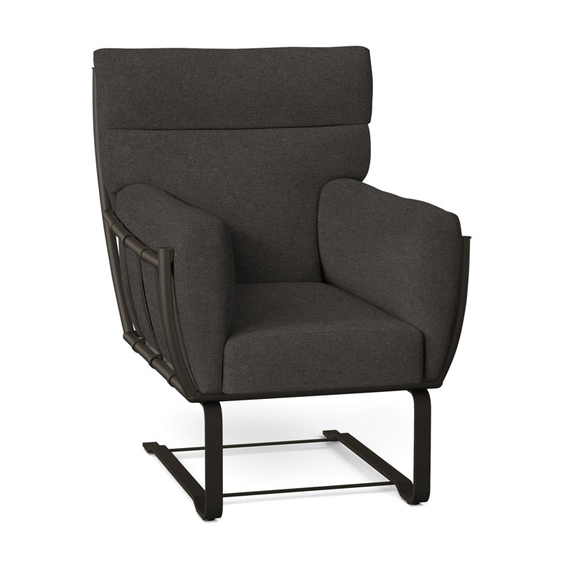 Chaise longue en aluminium Majorca, Pas de soudure, Lin chambray