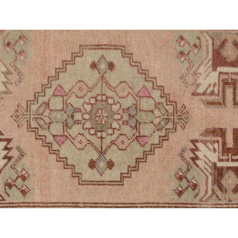 Vintage One-of-a-Kind Rectangle 1'7" X 3' Hand Knotted Area Rug