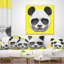 Drôle de panda avec lunettes de soleil - coussin à imprimé animal-30744674-30744670