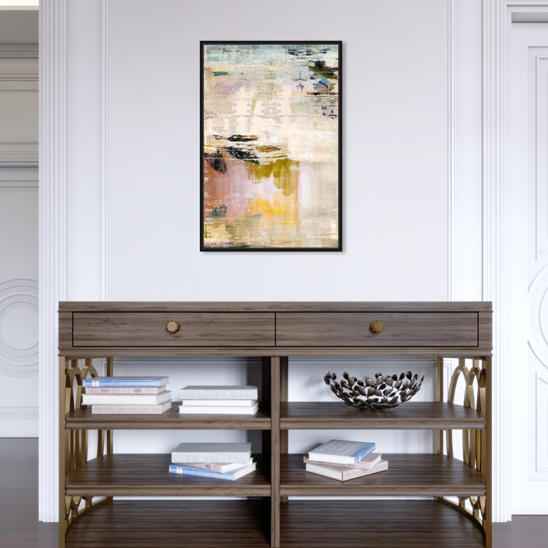 «Summer Layers» par Oliver Gal Print, H 25 po x l 17 po, Impression encadrée, Noir