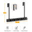 Wood Metal Broom Holder Door Mount, 4 Hooks & 4 Slots