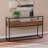 Glass-Top Console Table, With Storage