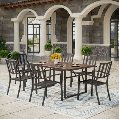 Alyah Rectangular 6 - Person 63.77" Long Dining Set